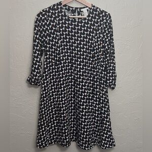 H&M GEOMETRIC PATTERNED DRESS SIZE 14